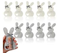 ZeiLaBang Kakadi Easter Money Gift Set, 10 Pieces Easter Bunny Money Gifts Packaging, Easter Bunny Decorative Figures, Felt Decorations, Easter Decorations Made of Felt, Funny Easter Rabbits Creative