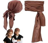 ZeiLaBang Kakadi Pirate Accessory Set, Pirate Captain Costume Accessories, Proumhang Pirate Costume Accessory Set, Pirate Headscarf, Medieval Large Sash, Bandanas for Halloween, Children, Adults
