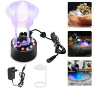 ZeiLaBang Kakadi Ultrasonic Nebuliser Halloween, 12 LED Fog Machine Mini, Maker Water Mist Fogger, Water Mist, Splash Guard, Ultrasonic Mist Machine, for Fountains, Pond, Mist, Rock Garden