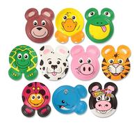 Zeilako Hefty Zoo Pals Party Edition Paper Plates for Kids, Assorted Animal Designs, 7.75 Inches with Two Dipping Compartments, 20 Count