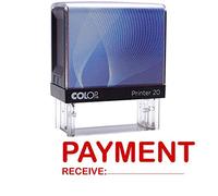 Zein Text Checked Payment Received colop Stamps Personalized Teacher Stamps self Ink Rubber colop Printer - 20 Stamp (RED)