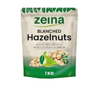 Zeina Blanched Hazelnuts (1Kg) - Gluten-Free and Vegan Approved Whole Hazelnuts with Iron, Vitamins and Fibre for Healthy Cooking, Snacking and Salads, Suitable for Vegetarians, Vegans and Coeliacs