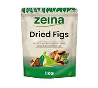 Zeina Dried Figs Turkish Lerida Variety (1Kg) - Naturally Gluten Free and Vegan Approved High Fibre Healthy Snack