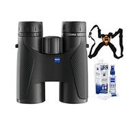 Zeiss 10x42 Terra ED Binoculars with Zeiss Harness and Cleaning Kit Bundle (3 Items)