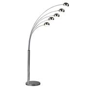 zeiss 5 arched lights floor lamp in polished chrome