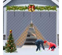 ZEIWEO Garage Door Curtain Garage Insulation Kit Insulated Garage Door Screen for Winter Garage Door Insulation Kit 1 Car Made of Oxford and Thicken Cotton for Thermal Insulation Soundproof (8 * 7Ft)