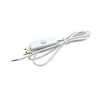 Zeiwohndc 10 Piece 5V USB Switches Cord Wire 1.5M Length Solar Lamp Extender Line Perfect for Desk Setsup and Wall Mounting Night Light Power Cord