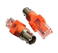 Zeiwohndc 2PCS BNC Female to RJ45 Male Adapter Net Lines Transducer Link Great for CCTV Cable Testing with Line Tester Equipment Net Cable Tester Link