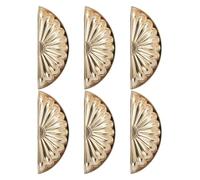 Zeiwohndc 6Pcs Wardrobe Knob Zincs Alloy Cabinet Drawer Handle Cupboard Pulls Shell Shape Furniture Decoration Furniture Handles and Knob for Dressers Modern