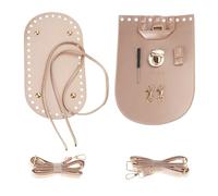 Zeiwohndc Backpack Sewing Craft Set PU Leather Bag Bottom Base And Covers Adjustable Strap For Crochet Purse Making Accessories Wear Resistant Crochet Bag Base
