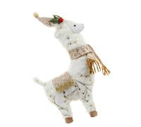Zeiwohndc Christmas Alpacas Animal Decoration with Soft Plush, Gold L | PP Cotton Filling, Soft and User Friendly Design for Holiday Party Supplies and Kids Room Decoration