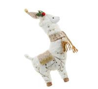Zeiwohndc Christmas Alpacas Animal Decoration with Soft Plush, Gold S | PP Cotton Filling, Soft and User Friendly Design for Holiday Party Supplies and Kids Room Decoration