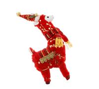 Zeiwohndc Christmas Alpacas Animal Decoration with Soft Plush, Red L | PP Cotton Filling, Soft and User Friendly Design for Holiday Party Supplies and Kids Room Decoration