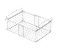 Zeiwohndc Expandable Chest Freezer Bin Stackable Adjustable Length Metal Frame Ergonomic Handle Refrigerator Storage Basket Vertical Space Saving Freezer Organiser