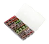 Zeiwohndc Fly Baits Dry Lures Dry Wet Nymphs Dragonflies Streamers for Surfcasting Fishing Tackle Box with Transparents Case