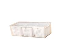 Zeiwohndc Freezer Organizers Box With Drainage Divided Compartments For Food Vegetable Drain Basket Kitchen Organizers Refrigerator Storage Container With Compartments