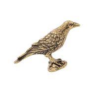 Zeiwohndc Ravens Statue Figurines Ravens Decors Sculpture Brass Animal Decorative Objects Table Centerpieces for Office Home Decors Table Ornament