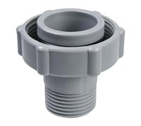 Zeizafa 1.5" Swimming Pool Hose Drain Fitting Connector, Plastic, Grey, Pool Connector, 1 Pack