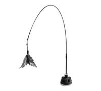 Zeizafa 2 Self-Rotating Pet Teaser Stick Toy with Adhesive Suction Cup Design for Boredom-Free Play Cats Teasing Wand Interaction Teasing Stick Wand Rotating Exercise Entertainment