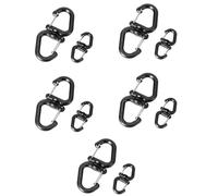 Zeizafa 360 Rotating Double Carabiner Mountaineering Buckle Camping Double Hooks Portable S Chain Hook Camping Accessories Outdoor Swivels Clip