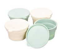 Zeizafa 4Pcs Compacts Foldable Bread Dough Proofing Container Silicone Mold for Professional Baking Supplies Foldable Bread Proofing Basket