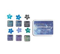 Zeizafa 6 Pcs Flowing Colors Series Inks Pad Set Combination Inkpad Stamp for Scrapbook Journal Stamping Combination Inkpad Retro for Kids Adults Crafting Projects