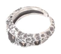 [Zeizafa] Adjustable Copper Ring Handmade Stone Texture Artisan Jewelry Unique Spiritual Fashion Enthusiast Pastoral Copper