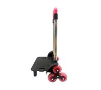 Zeizafa Backpack Trolley Foldable Trolley Cart 6 Wheels Rolling-Luggage Carts Aluminium Alloy Luggage Hand Cart for School Bags