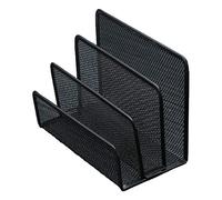 Zeizafa Black Metal File Holder 3 Sections File Organizer For Desk Organizer Translucen File Sorter File Folder Holder Mail Organizer Letter Holder For Envelopes Mail Electronics Small Wind Chimes