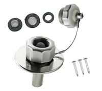 Zeizafa Campers Water Tanks Inlet Adapter Set Weatherproof Stainless Steel Construction Inlet Set for Outdoor Travel Campers Water Inlet Accessories Set