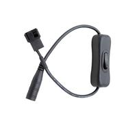 Zeizafa DC5521 4Pin Fan Adapter with Power Button, 310mm PVC Cable for Cooling & Speed Control for & Speed Control， Safe Wire for Enhanced Setup， Cord for Case Management， for Setups
