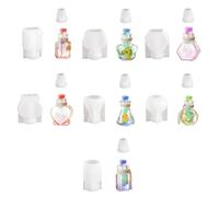 Zeizafa Drift Bottle Silicone Mold DIYs Crystal Epoxy Resin Heart Star Wishing Bottle Molds Night Decorative Plaster Concrete