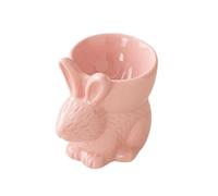 Zeizafa Easters Rabbits Eggs Cup White Porcelain Animal Shaped Ceramic Eggs Holder for Holiday Decoration and Daily Use Ceramic Eggs Holder
