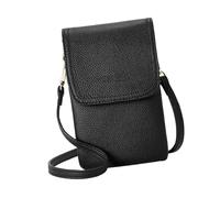 [Zeizafa] Friendly Phone Wallet Multifunctional Travel Wallet Adjustable Shoulder Bag with Multiple Compartments Essential Ethical Fashion Phone Wallet, Black
