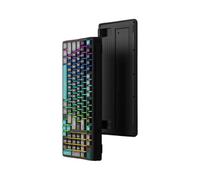 Zeizafa Gaming Keyboards with Tactiles Feedbacks Volumes Scrolls Wheel Dynamic RGBs Lighting 97Key Space Saving Cord Design Gaming Keyboards Cord Mechanical Feel