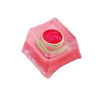 Zeizafa Glowing Through Fruit Series Resin Keycap for Mechanical Keyboards Featuring Strawberry Various Design Option Glowing in Dark Keycap