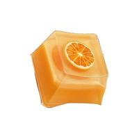 Zeizafa Glowing Through Fruit Series Resin Keycap for Mechanical Keyboards Featuring Strawberry Various Design Option Glowing in Dark Keycap