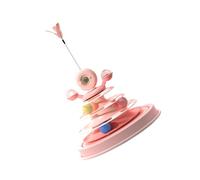 Zeizafa Intelligent Automatic Rotation Cats Toy Electric Turntable Random Moving for Indoor Pet Busy Owner Toy