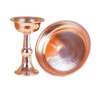 Zeizafa Metal Tibetan Offering Cup Buddhist Temples Water Bowl Ritual Vessel Serenes Decors for Meditations Space Tibetan Copper Bowl