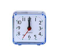 Zeizafa Mini Square Alarm Clock Mute Analog Non Ticking Battery Operated Clocks For Children Boys Girls Birthday Gift Attachment Digital Clock Wall Led