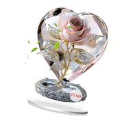 Zeizafa Miniature Acrylic Crystal Bouquet 2D Printing Desk Display Decoration For Bookshelves Tabletop Decoration Ornament Miniature Table Display