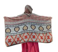 Zeizafa Multifunctional Women Teens Ethnic Shawl Winter Knit Hooded Scarf Autumn Adult Scarf Shawl Warmth Gift For Girlfriend Ethnic Shawls For Women Ethnic Shawl For Men Ethnic Shawl Ethnic Shawl