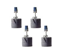 Zeizafa Natural Stone Tablecloth Clips Premium Marble Cylinder Weights Stainless Steel Clamps for Home Tablecloth Pendant Stone Table Cover Weights with Metal Clips