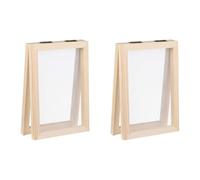 Zeizafa Pack Of 2 Multifunctional Wood Paper Making Mold Screen Papermaking Frame For Handmade Craft Projects And Creative Gift Paper Making Supplies
