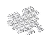 Zeizafa Portable 21 Love Not Carveds Transparents PC Keycaps Backlit Original Profile for Night Typing Coding Students PC Love Not Carveds Keycaps