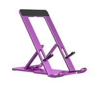 Zeizafa Space Saving Foldable Phone Tablet Holder Aluminum Desktop Stand for 4-12Inch Screens Secure Stability Silicone Grip Phone Stand Portable