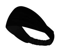 Zeizafa Sports Headbands for Women, Sports Hairbands, Elastic Wide Headbands, Workout Yoga Sports Sweatbands Cooling Hairband Black