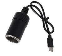 Zeizafa USB C PD Type C Male To 12V Car Socket Female Step Up Cable For Driving Recorder E-Dog Car Fan Usb C To Cable Type-c Charger Adapter Power Accessories