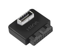 Zeizafa USB3.0 19/20Pin Steering Joint Socket Desktop Computer Motherboards Vertical Pin Holder 90 Degree Elbow Plug Port USB Front Panel Adapter