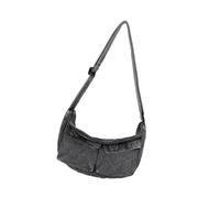 Zeizafa Women's Bag, RetroWashed Denim Shoulder Large Capacity Crossbody Casual Work Shopping Messenger Women's Shoulder Large Capacity Crossbody Fashion Handbag for Travel, Black